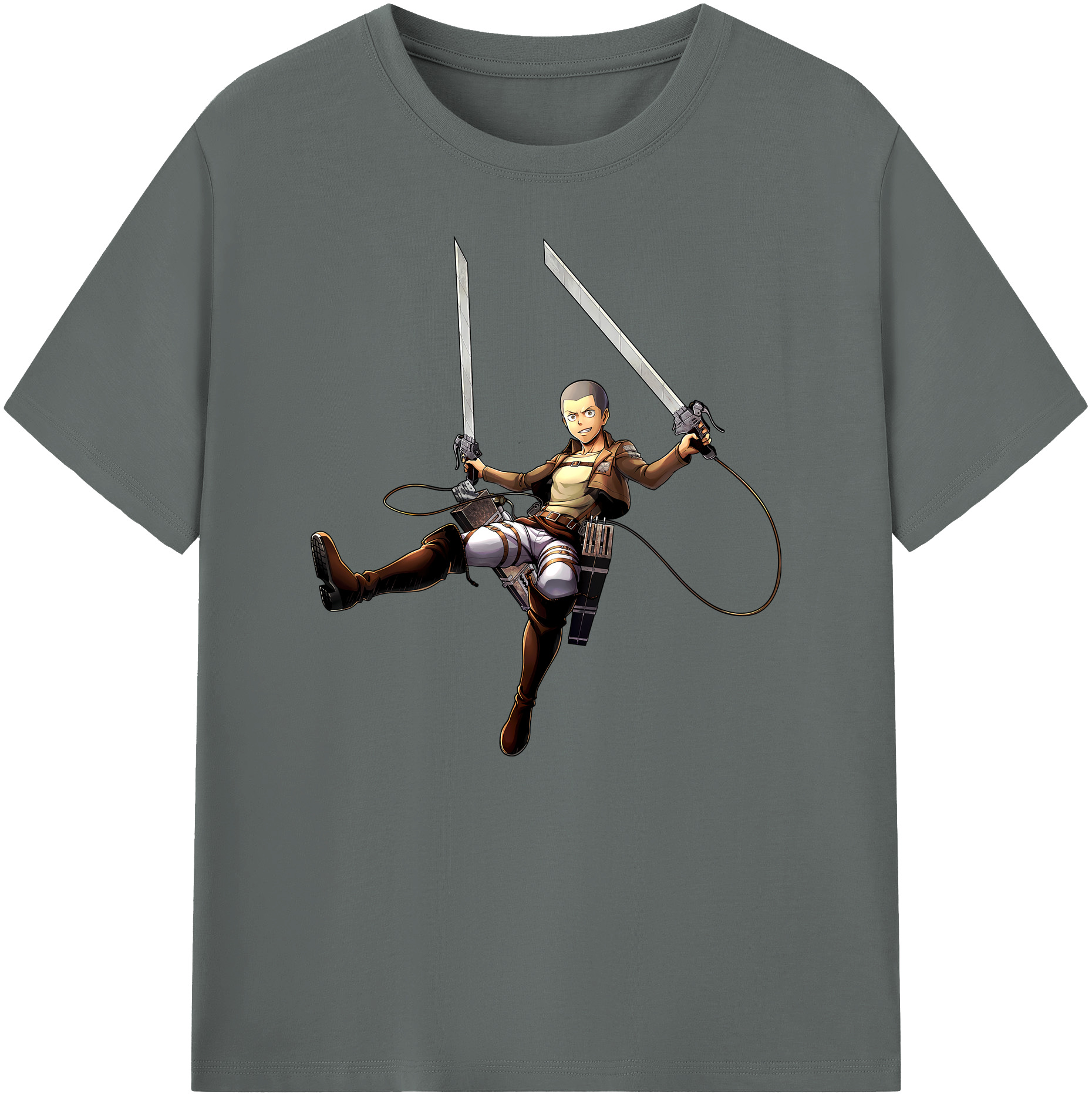 （画像用） 進撃の巨人 コニー·スプリンガー Attack on Titan Connie Springer 綿100％ メンズ半袖Tシャツ｜肌触りやわらか＆通気性